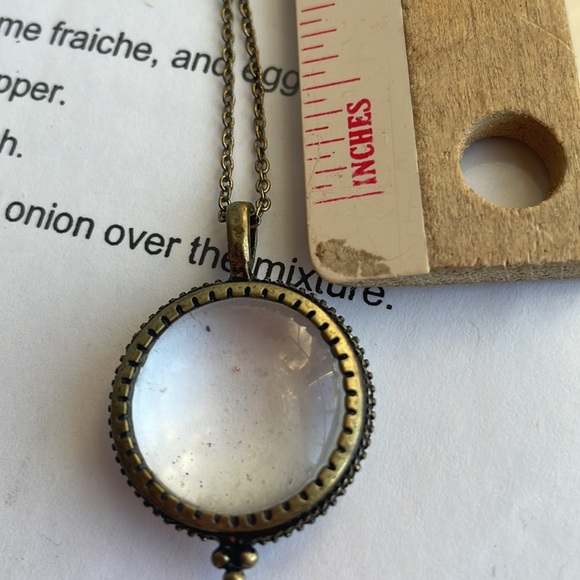 COPY - Magnifying Glass Pendant Necklace, Lucky Brand, Antique - Picture 13 of 16